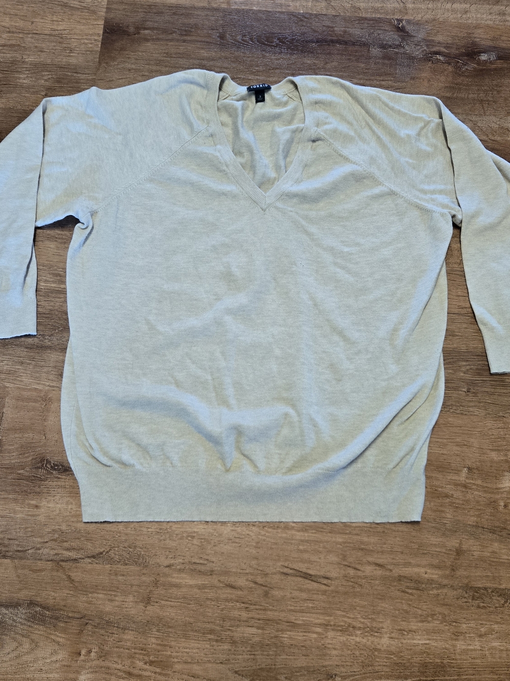 torrid Light Tan V-Neck Sweater 3x Comfy Soft